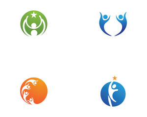 Fototapeta na wymiar Adoption and community care Logo template vector