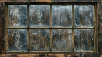 home wood frame window rain