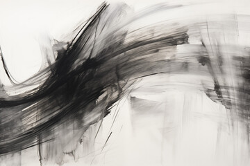 Dynamic Abstract Charcoal Sketch with Energetic Borders