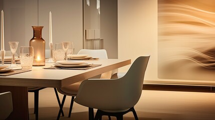 modern furniture blurred room