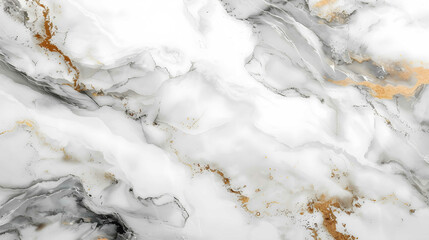 Abstract natural pattern of white luxury marble with golden glitter inclusions, ai generated