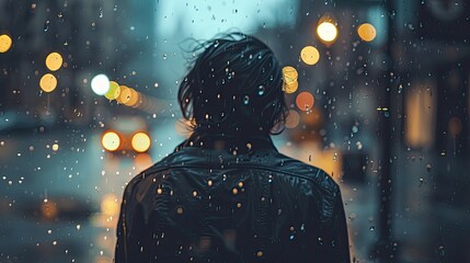 puddles standing in rain