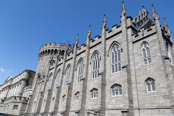 Fototapeta na wymiar The Chapel Royal, The Garda Museum, Tower, Dublin Castle, Ireland.