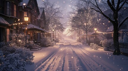 cold snowy street