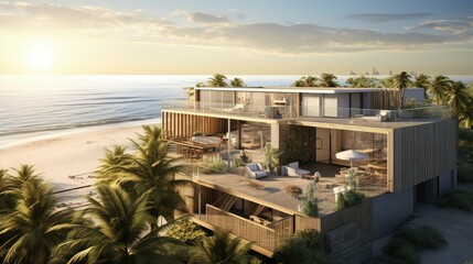Naklejka premium friendly sun house building