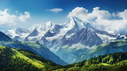 Poster scenery mountain nature background © vectorwin