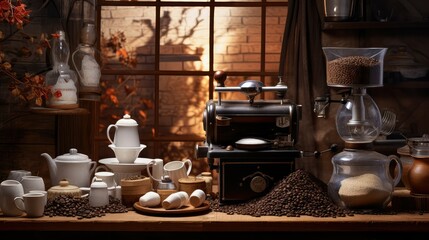 aroma coffee kitchen background