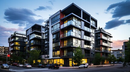 urban block apartment building