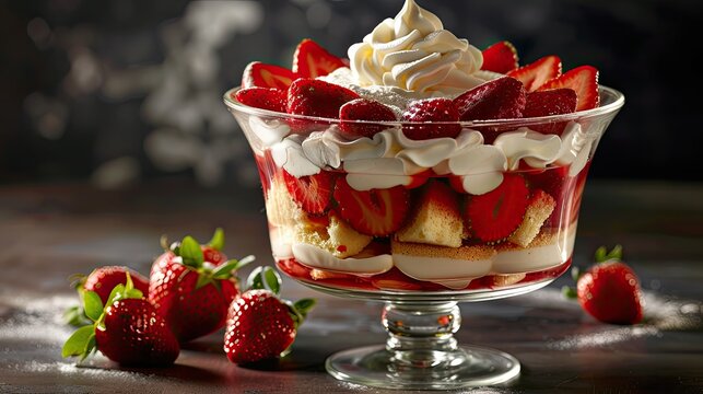 cream strawberry trifle