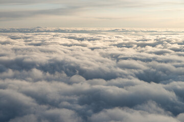 View of the clouds during flight