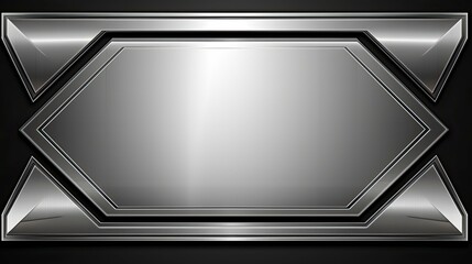 silver frame metal background