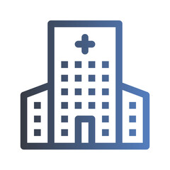 hospital gradient icon