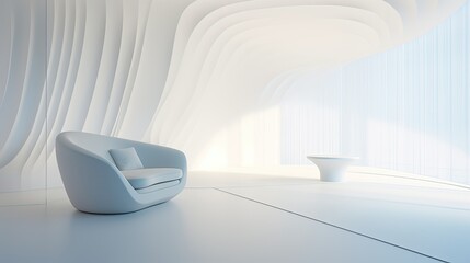 minimalist design blurred room