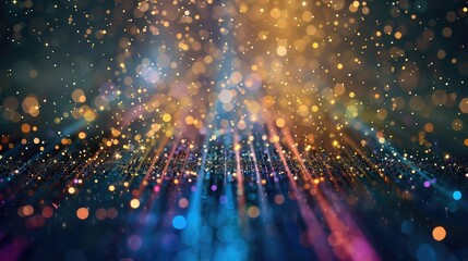 Obrazy na Plexi  fantasy magic rain of sparkling glittery particles
