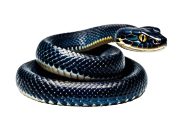 King snake poised to strike, full body stance, scales glistening, overall menacing presence, isolation against a pristine white background, stock photograph, ultra clear, high resolution