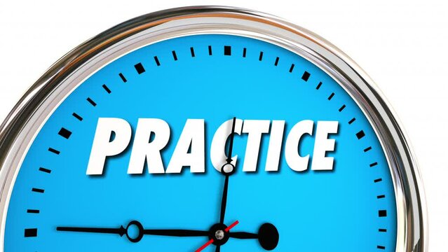 Practice Time Clock Get Better Improvement Lesson Learn 3d Animation