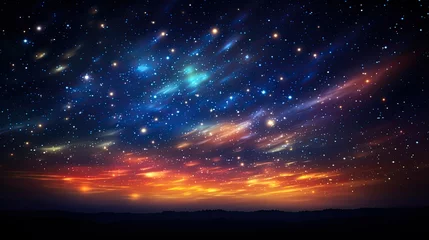 Deurstickers Heelal cosmos space blurred lights