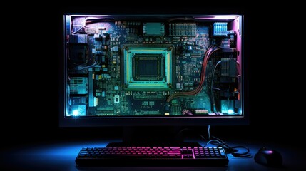 screen technology black background