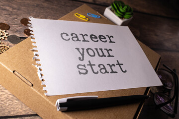 business card with the inscription - Career your start.