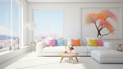 elegant white interior room
