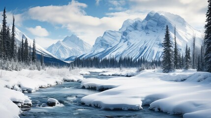 Fototapeta na wymiar frost snow landscape background