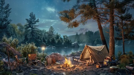nature camping vacation