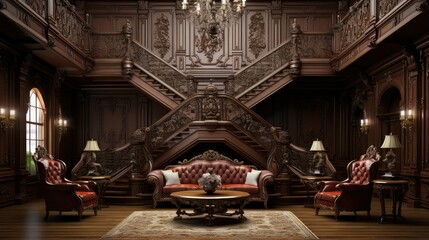 modern wood interior room