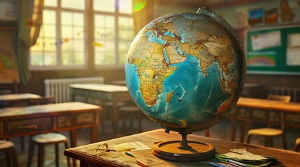 continents school globe