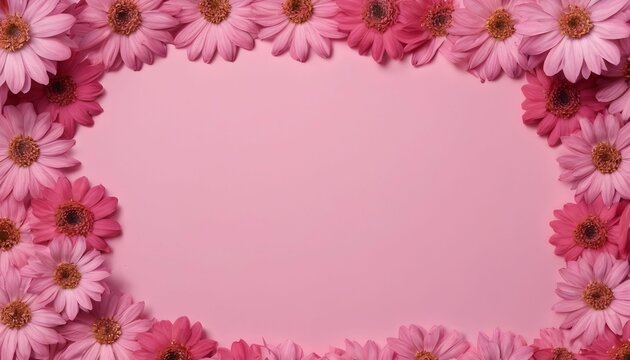 Background of pink flowers with empty space for text or greeting card design. Postcard for International Women's Day and Mother's Day created with generative ai.
