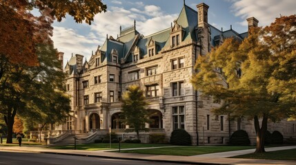 Naklejka premium entrance exterior apartment building