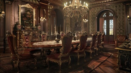 Fototapeta na wymiar ornate vintage baroque victorian