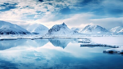 frozen ice landscape background