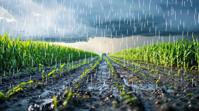 farming crop rain