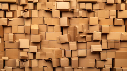Stacked and dented cardboard