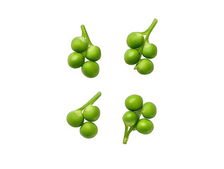 Set of peas isolated on transparent background, transparency image, removed background