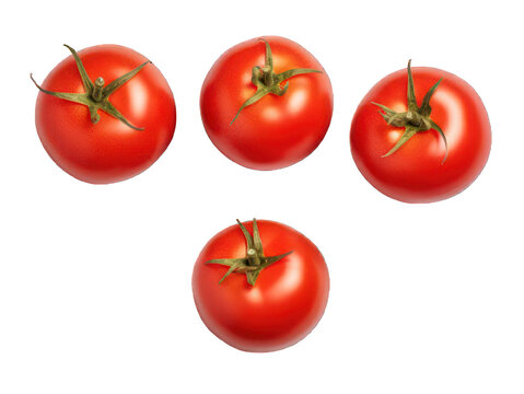 Set of tomato isolated on transparent background, transparency image, removed background
