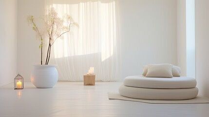 soft white blurred room