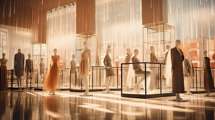 stores mall blurred room