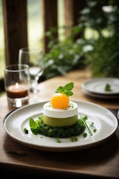 "AI-Generated 5-Star Michelin Molecular Gastronomy Food"
