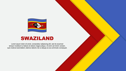 Swaziland Flag Abstract Background Design Template. Swaziland Independence Day Banner Cartoon Vector Illustration. Swaziland Cartoon