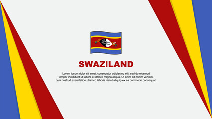 Swaziland Flag Abstract Background Design Template. Swaziland Independence Day Banner Cartoon Vector Illustration. Swaziland Flag - Powered by Adobe