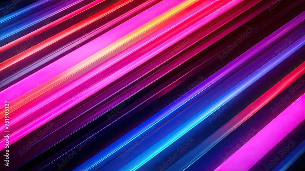 Poster vibrant line neon background