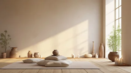Fotobehang meditation scene zen background © vectorwin