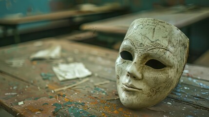 teacher school desk mask