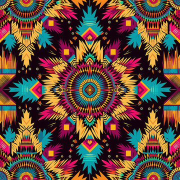 Native American seamless pattern 
