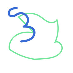 Abstract shape outline vector 