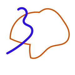 Abstract shape outline vector 