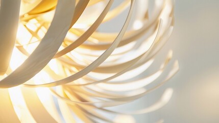 Statement Lighting Fixture, a unique and eye-catching lighting fixture with sculptural elements against a white background, showcasing its artistic design and dramatic illumination, generative AI