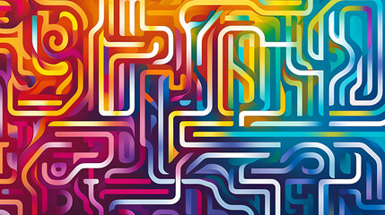 Abstract maze background