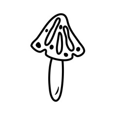 Mushroom cartoon vector outline 